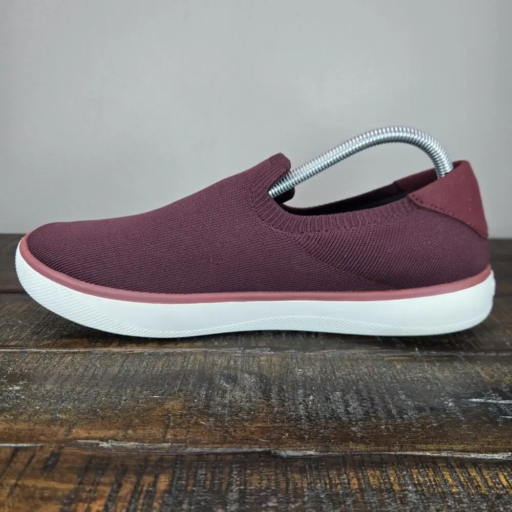 Vessi Boardwalk Slip On Mens Size 10 Waterproof Shoes Sneakers Mahogany Red